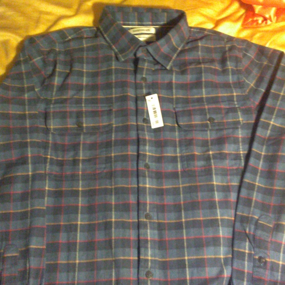 BNWT MENS FLANNEL BLUE/ RED SZ.MED BY GOOD THREADS BEAUTIFUL SOLID POCKETS - Picture 5 of 7